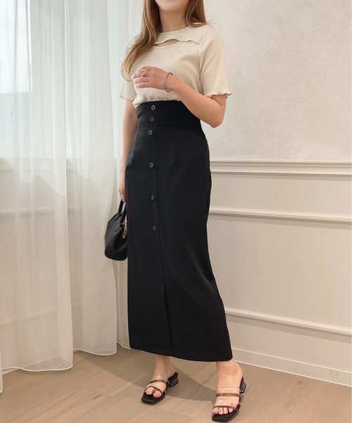 apres jour（アプレジュール）の「フロントオープントップス【ZOZOTOWN限定アイテム】（Tシャツ/カットソー・レディース・ラベンダー/アイボリー/ブラック/ライトイエロー・X-LARGE/フリー）」の12枚目の写真