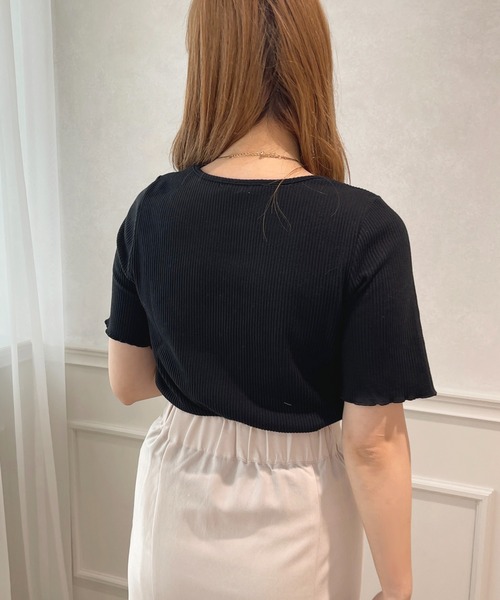 apres jour（アプレジュール）の「フロントオープントップス【ZOZOTOWN限定アイテム】（Tシャツ/カットソー・レディース・ラベンダー/アイボリー/ブラック/ライトイエロー・X-LARGE/フリー）」の17枚目の写真