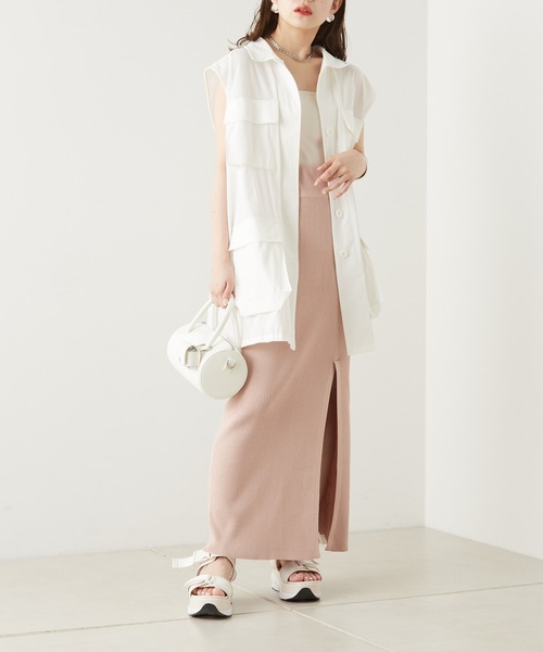 Chico（チコ）の「ナイロンミリタリーベスト（Tシャツ/カットソー・レディース・ホワイト/ブラック/ミント・FREE）」の22枚目の写真