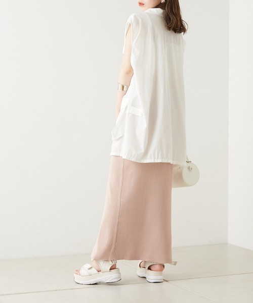 Chico（チコ）の「ナイロンミリタリーベスト（Tシャツ/カットソー・レディース・ホワイト/ブラック/ミント・FREE）」の13枚目の写真