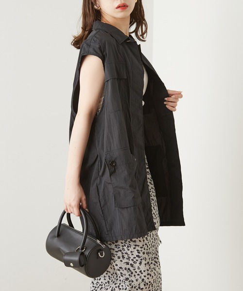 Chico（チコ）の「ナイロンミリタリーベスト（Tシャツ/カットソー・レディース・ホワイト/ブラック/ミント・FREE）」の5枚目の写真