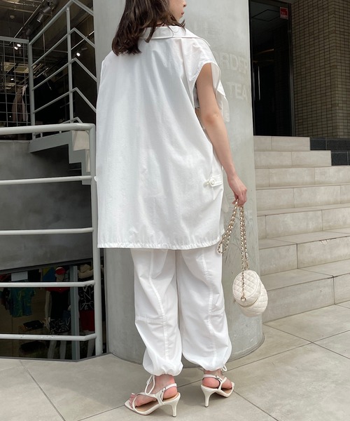 Chico（チコ）の「ナイロンミリタリーベスト（Tシャツ/カットソー・レディース・ホワイト/ブラック/ミント・FREE）」の6枚目の写真