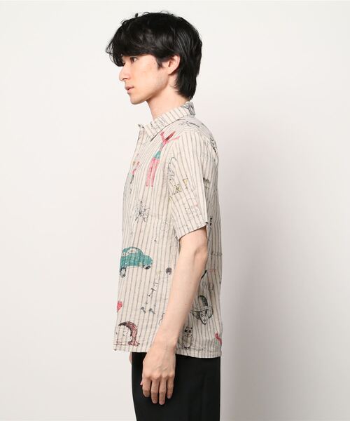 BOHEMIANS（ボヘミアンズ）の「BOHEMIANS/ボヘミアンズ　ROSY ロージーオープンカラーシャツ（シャツ/ブラウス・メンズ・ナチュラル・X-LARGE/MEDIUM/LARGE）」の2枚目の写真