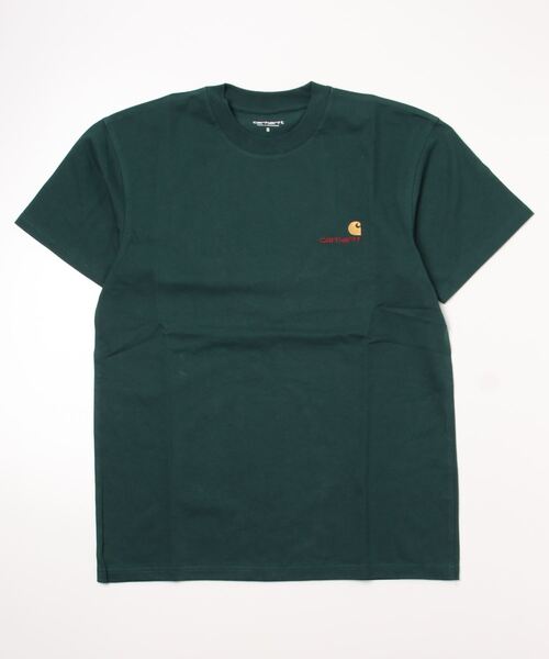 Carhartt WIP（カーハートダブリューアイピー）の「S/S AMERICAN SCRIPT T-SHIRT（Tシャツ/カットソー・メンズ・ブラック/ダークグリーン/ホワイト/ヘザーグレー/ダークネイビー・X-LARGE/MEDIUM/SMALL/LARGE/XX-LARGE/X-SMALL）」の4枚目の写真