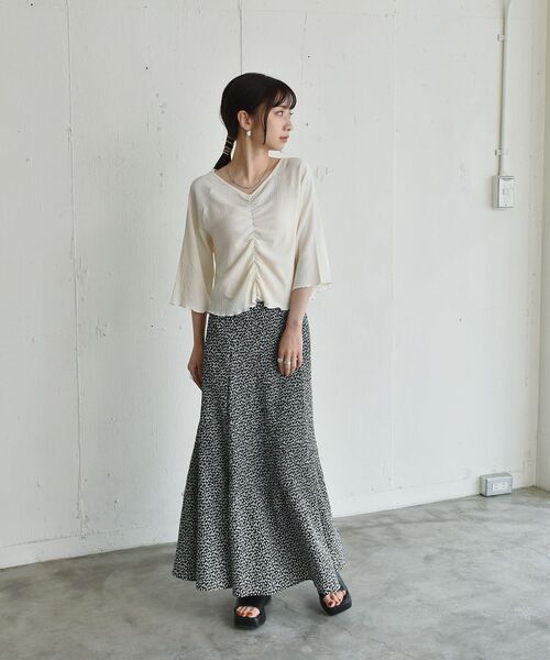 RETRO GIRL(レトロガール)の「シャーリングアソートCT(Tシャツ/カットソー・レディース・グリーン/オフホワイト/オレンジ/ホワイト系その他・FREE)」の5枚目の写真