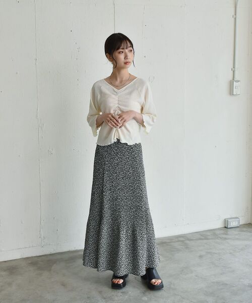 RETRO GIRL(レトロガール)の「シャーリングアソートCT(Tシャツ/カットソー・レディース・グリーン/オフホワイト/オレンジ/ホワイト系その他・FREE)」の7枚目の写真