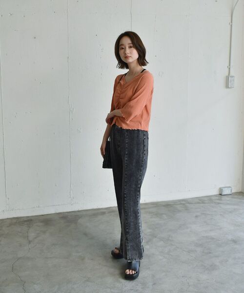 RETRO GIRL(レトロガール)の「シャーリングアソートCT(Tシャツ/カットソー・レディース・グリーン/オフホワイト/オレンジ/ホワイト系その他・FREE)」の21枚目の写真