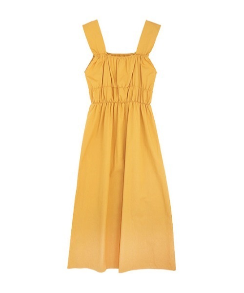 AMAIL（アマイル）の「Mustard midi dress（ワンピース・レディース・マスタード/ブラック・FREE）」の9枚目の写真