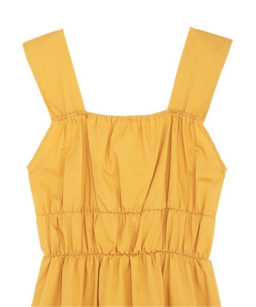 AMAIL（アマイル）の「Mustard midi dress（ワンピース・レディース・マスタード/ブラック・FREE）」の8枚目の写真