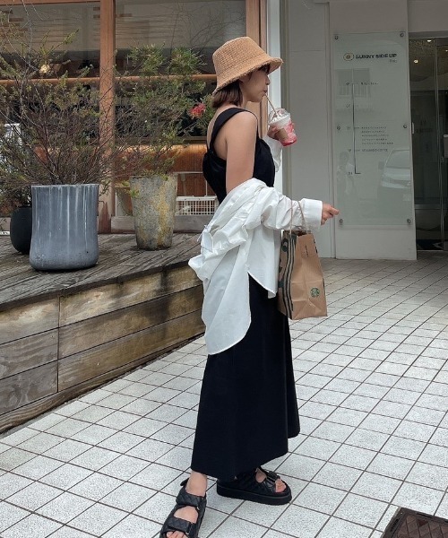 AMAIL（アマイル）の「Mustard midi dress（ワンピース・レディース・マスタード/ブラック・FREE）」の13枚目の写真