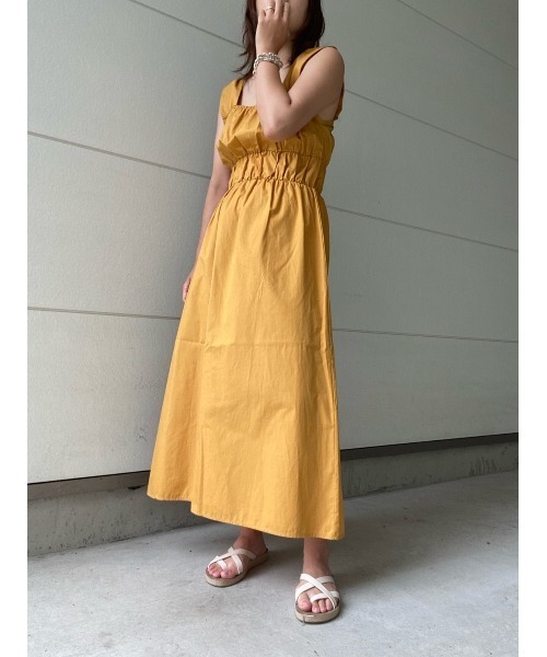 AMAIL（アマイル）の「Mustard midi dress（ワンピース・レディース・マスタード/ブラック・FREE）」の15枚目の写真