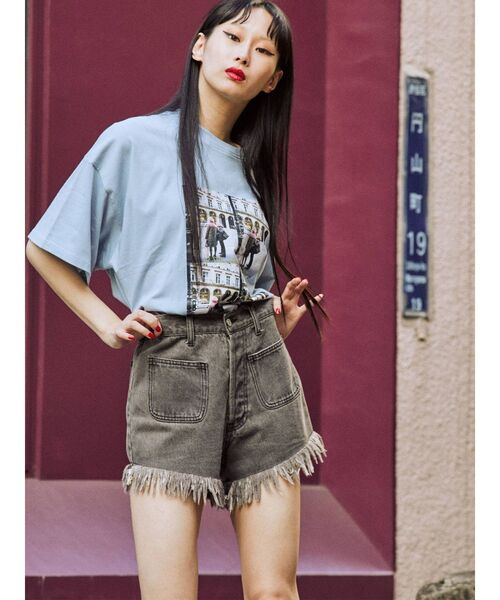 jouetie(ジュエティ)の「カラーフォトスーパーBIG Tシャツ(Tシャツ/カットソー・レディース・ブラック/オフホワイト/ブルー・MEDIUM)」の16枚目の写真