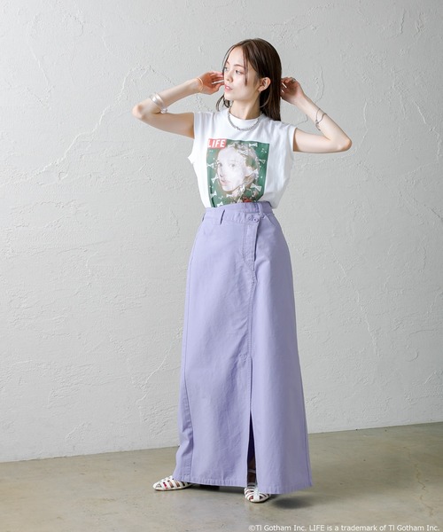 mystic（ミスティック）の「[LIFE] ナタリーポートマンノースリTシャツ（Tシャツ/カットソー・レディース・ブラック/オフホワイト・FREE）」の3枚目の写真