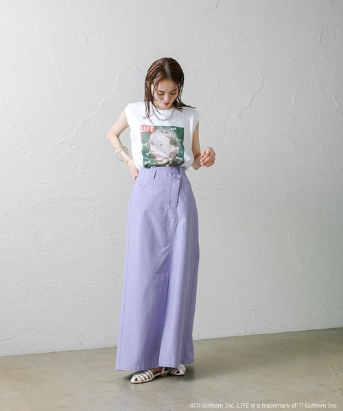 mystic（ミスティック）の「[LIFE] ナタリーポートマンノースリTシャツ（Tシャツ/カットソー・レディース・ブラック/オフホワイト・FREE）」の4枚目の写真