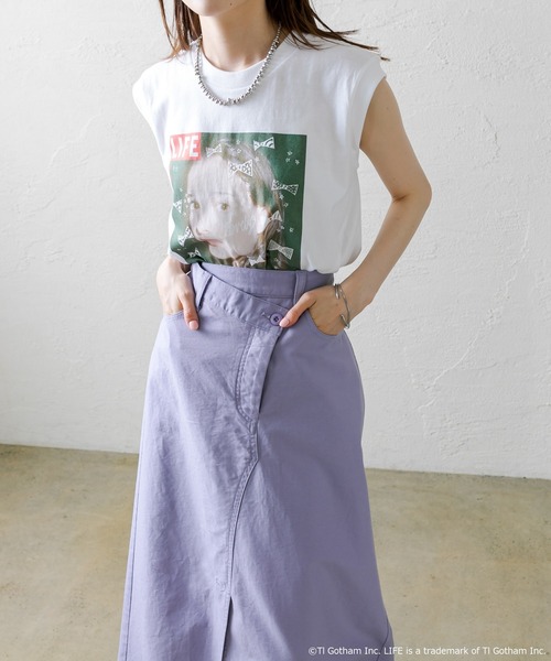 mystic（ミスティック）の「[LIFE] ナタリーポートマンノースリTシャツ（Tシャツ/カットソー・レディース・ブラック/オフホワイト・FREE）」の7枚目の写真