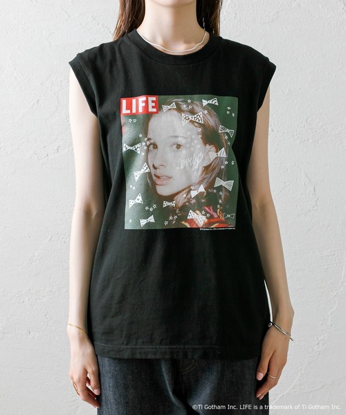 mystic（ミスティック）の「[LIFE] ナタリーポートマンノースリTシャツ（Tシャツ/カットソー・レディース・ブラック/オフホワイト・FREE）」の14枚目の写真