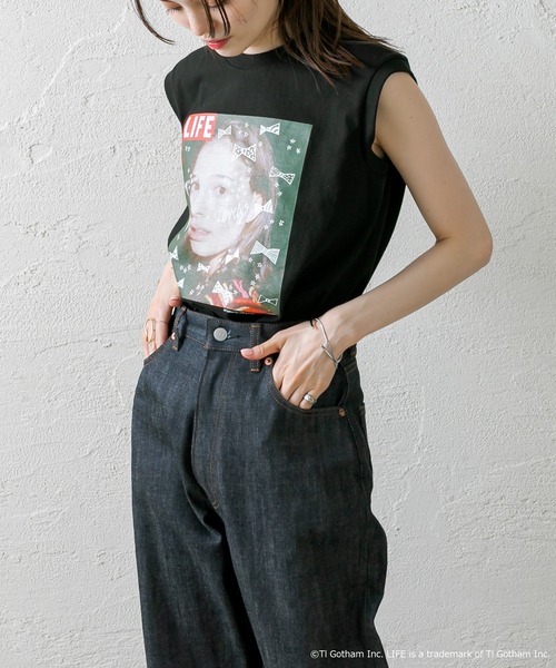 mystic（ミスティック）の「[LIFE] ナタリーポートマンノースリTシャツ（Tシャツ/カットソー・レディース・ブラック/オフホワイト・FREE）」の12枚目の写真