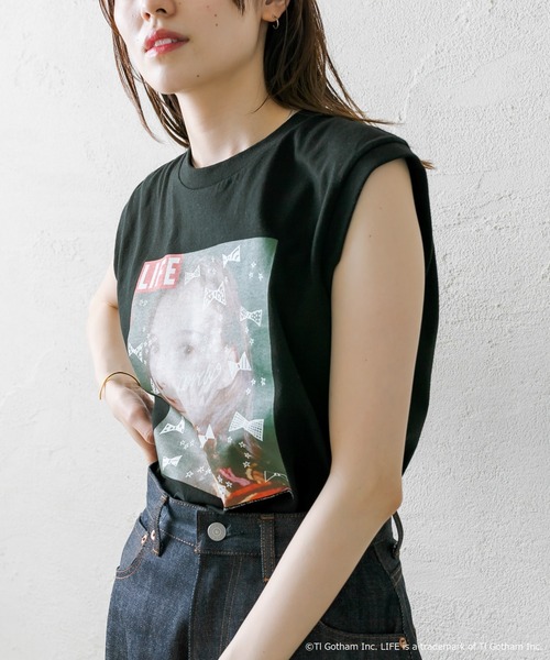 mystic（ミスティック）の「[LIFE] ナタリーポートマンノースリTシャツ（Tシャツ/カットソー・レディース・ブラック/オフホワイト・FREE）」の13枚目の写真