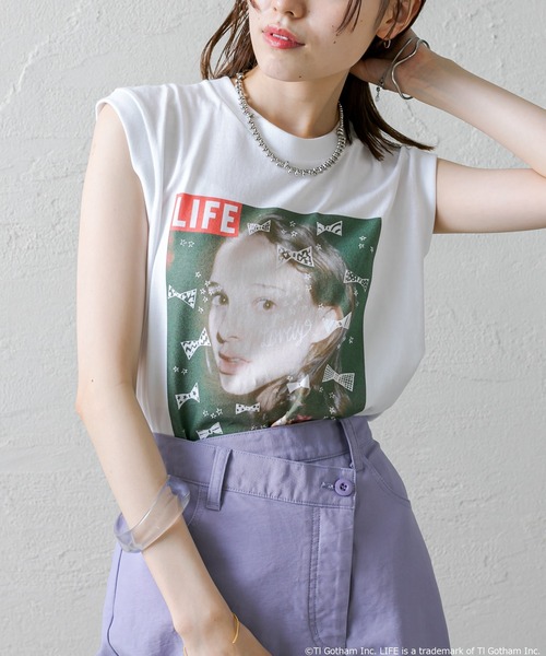 mystic（ミスティック）の「[LIFE] ナタリーポートマンノースリTシャツ（Tシャツ/カットソー・レディース・ブラック/オフホワイト・FREE）」の22枚目の写真