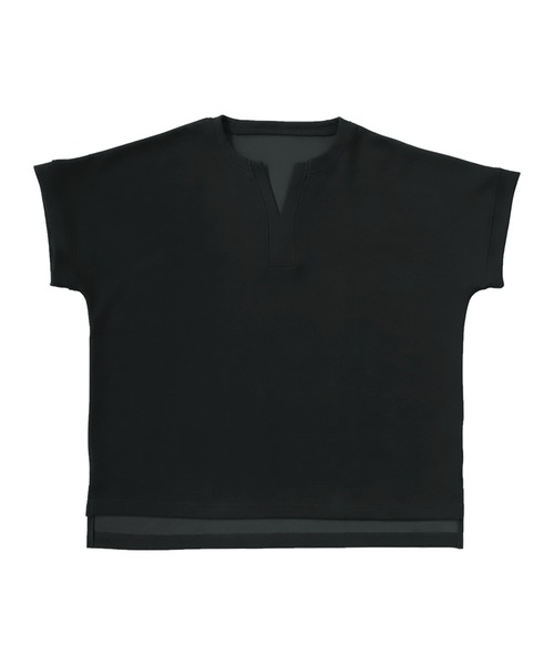 antiqua(アンティカ)の「ポンチ素材カフタントップス(Tシャツ/カットソー・レディース・ベージュ/ブラック/オフホワイト・FREE)」の7枚目の写真