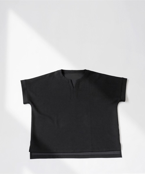 antiqua(アンティカ)の「ポンチ素材カフタントップス(Tシャツ/カットソー・レディース・ベージュ/ブラック/オフホワイト・FREE)」の9枚目の写真