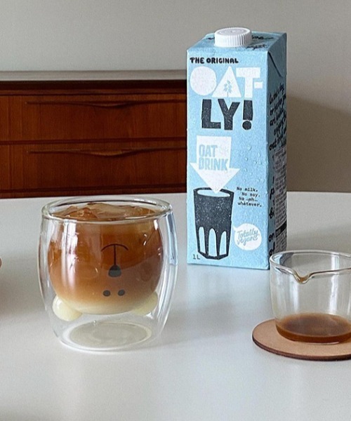 Made in I（メイドインアイ）の「ベアダブルウォールグラス（グラス/マグカップ/タンブラー・レディース・クリア/ブラウン・FREE）」の6枚目の写真