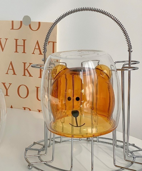 Made in I（メイドインアイ）の「ベアダブルウォールグラス（グラス/マグカップ/タンブラー・レディース・クリア/ブラウン・FREE）」の21枚目の写真