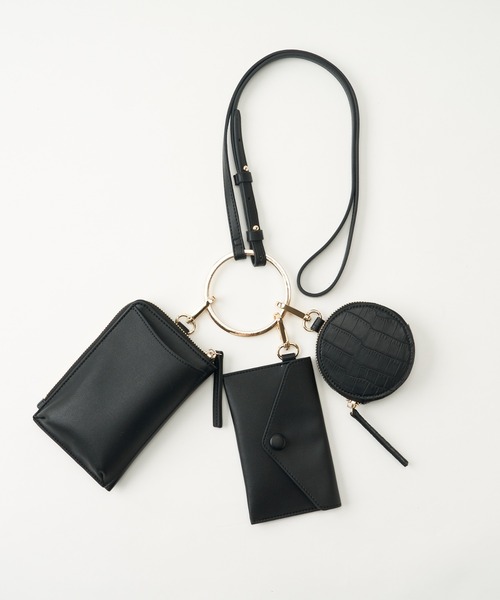 COLONY 2139(コロニートゥーワンスリーナイン)の「3連ショルダーバッグ/スマホショルダー/スマホポーチ(ショルダーバッグ・レディース・ブラック/パープル/ブラウン/グリーン/ブラック系その他/ライトベージュ/ネイビー/ライトブルー/ダークグリーン/シルバー/ブラック系その他2/ベージュ/ブラック系その他3・FREE)」の18枚目の写真