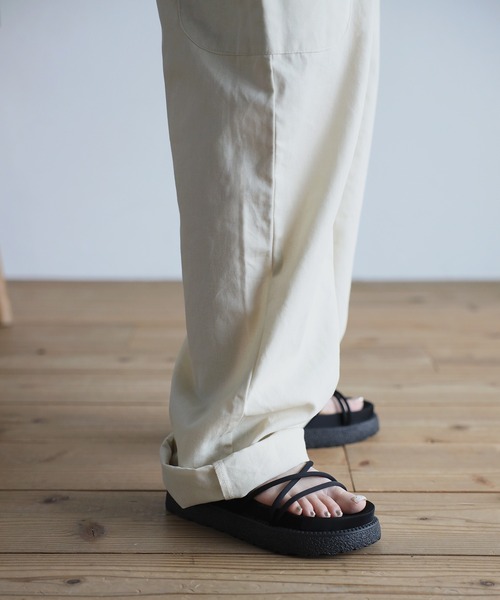 Bonjour Sagan（ボンジュールサガン）の「ベルトショルダーオーバーオール（サロペット/オーバーオール・レディース・ブラック/カーキ/ライトベージュ・FREE）」の19枚目の写真