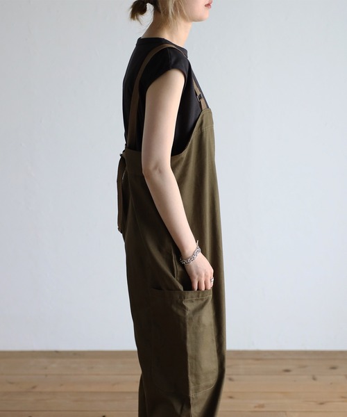 Bonjour Sagan（ボンジュールサガン）の「ベルトショルダーオーバーオール（サロペット/オーバーオール・レディース・ブラック/カーキ/ライトベージュ・FREE）」の22枚目の写真