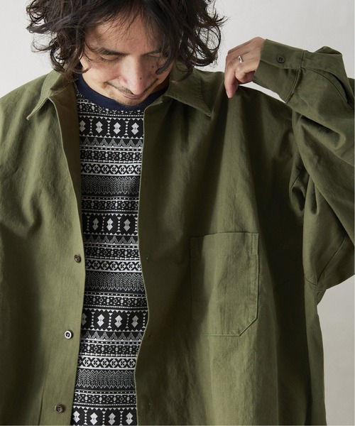 ARMY TWILL（アーミーツイル）の「【ARMY TWILL / アーミーツイル】別注 ヘビーコットンスラブシャツ（シャツ/ブラウス・メンズ・ブラック/カーキ/ナチュラル・MEDIUM/LARGE）」の3枚目の写真