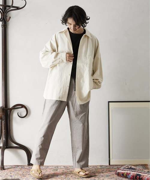 ARMY TWILL（アーミーツイル）の「【ARMY TWILL / アーミーツイル】別注 ヘビーコットンスラブシャツ（シャツ/ブラウス・メンズ・ブラック/カーキ/ナチュラル・MEDIUM/LARGE）」の4枚目の写真