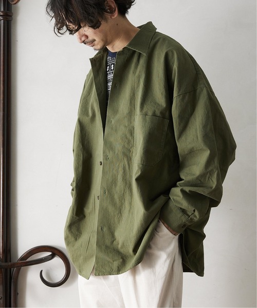 ARMY TWILL（アーミーツイル）の「【ARMY TWILL / アーミーツイル】別注 ヘビーコットンスラブシャツ（シャツ/ブラウス・メンズ・ブラック/カーキ/ナチュラル・MEDIUM/LARGE）」の11枚目の写真