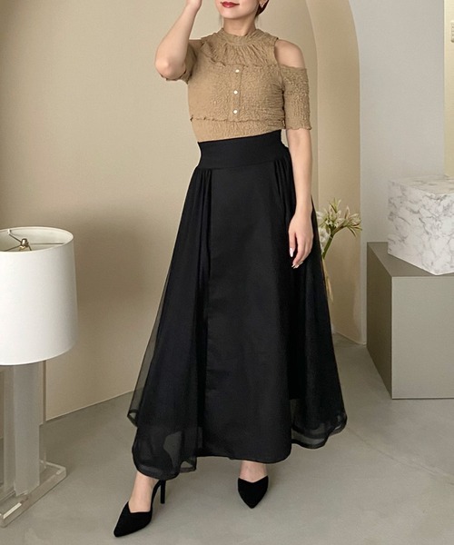 ROYAL PARTY(ロイヤルパーティー)の「ふくれジャガードカットトップス(Tシャツ/カットソー・レディース・ベージュ/オフホワイト/ブルー・FREE)」の17枚目の写真