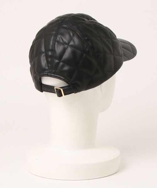 Chapeau d' OFake Leather Quilt Cap