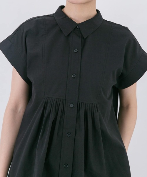 KBF（ケイビーエフ）の「タックフレアスリーブレスブラウス（シャツ/ブラウス・レディース・ブラック/アイボリー/ホワイト系その他・ONE）」の11枚目の写真