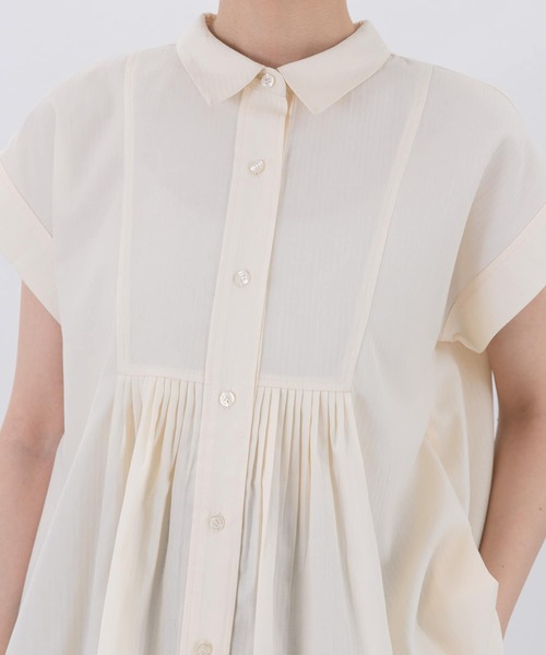 KBF（ケイビーエフ）の「タックフレアスリーブレスブラウス（シャツ/ブラウス・レディース・ブラック/アイボリー/ホワイト系その他・ONE）」の12枚目の写真