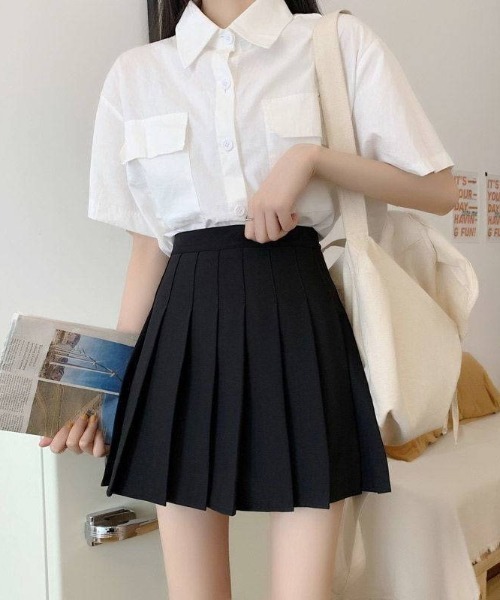 gossip!ロサンゼルス(ゴシップロサンゼルス)の「プリーツミニスカート(スカート・レディース・ホワイト/ブラック/グレー・S/M)」の15枚目の写真
