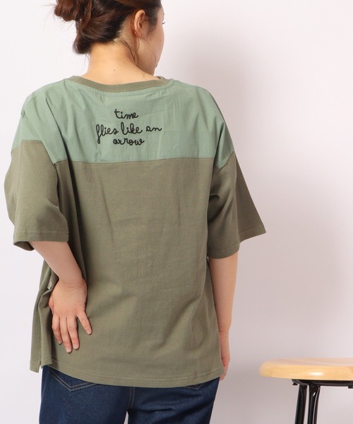 FUNALIVE(ファンアライブ)の「AMERICAN FUDGE 異粗材切替FOX刺繍T(Tシャツ/カットソー・レディース・ブラック/グレー/オフホワイト/カーキ・FREE)」の19枚目の写真