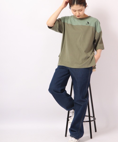 FUNALIVE(ファンアライブ)の「AMERICAN FUDGE 異粗材切替FOX刺繍T(Tシャツ/カットソー・レディース・ブラック/グレー/オフホワイト/カーキ・FREE)」の20枚目の写真