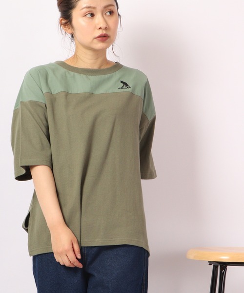 FUNALIVE(ファンアライブ)の「AMERICAN FUDGE 異粗材切替FOX刺繍T(Tシャツ/カットソー・レディース・ブラック/グレー/オフホワイト/カーキ・FREE)」の17枚目の写真