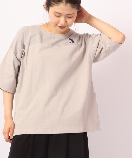 FUNALIVE(ファンアライブ)の「AMERICAN FUDGE 異粗材切替FOX刺繍T(Tシャツ/カットソー・レディース・ブラック/グレー/オフホワイト/カーキ・FREE)」の13枚目の写真