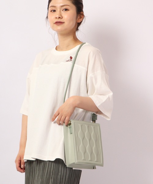 FUNALIVE(ファンアライブ)の「AMERICAN FUDGE 異粗材切替FOX刺繍T(Tシャツ/カットソー・レディース・ブラック/グレー/オフホワイト/カーキ・FREE)」の5枚目の写真