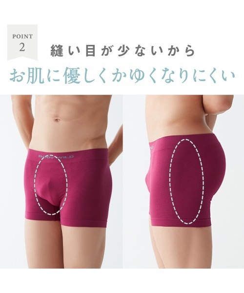 BODY WILD（ボディーワイルド）の「BODY WILD/ボディワイルド 3D-BOXER ローライズ ボクサーパンツ（ボクサーパンツ・メンズ・ローズ/ネイビー/ブラック/レッド・MEDIUM/LARGE/X-LARGE）」の10枚目の写真