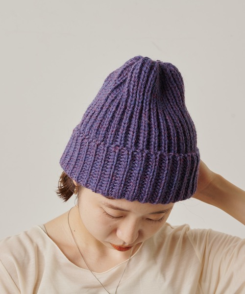 Omekashi（オメカシ）の「HIGHLAND2000 KNITCAP（ニットキャップ/ビーニー・レディース・ライム/ブルー/パープル/キャメル・FREE）」の3枚目の写真