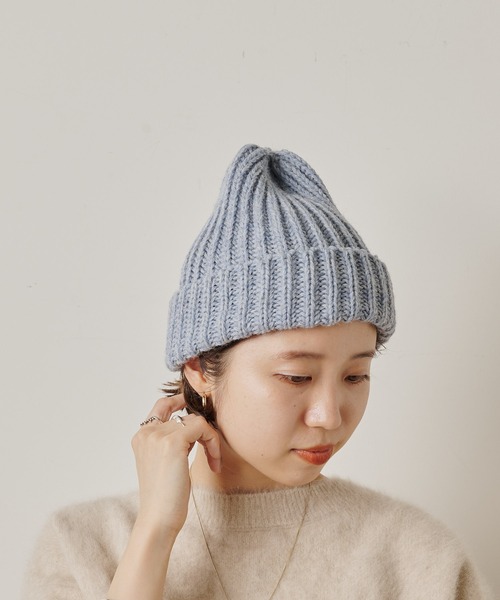 Omekashi（オメカシ）の「HIGHLAND2000 KNITCAP（ニットキャップ/ビーニー・レディース・ライム/ブルー/パープル/キャメル・FREE）」の2枚目の写真