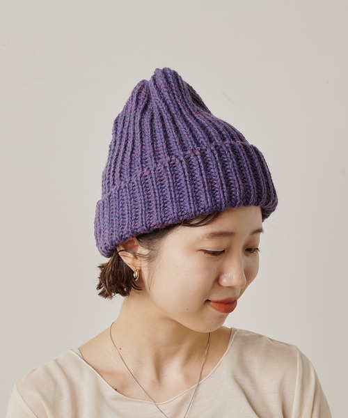 Omekashi（オメカシ）の「HIGHLAND2000 KNITCAP（ニットキャップ/ビーニー・レディース・ライム/ブルー/パープル/キャメル・FREE）」の7枚目の写真