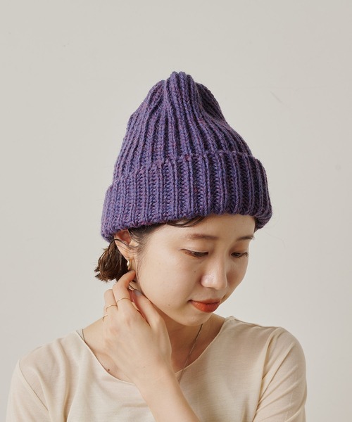 Omekashi（オメカシ）の「HIGHLAND2000 KNITCAP（ニットキャップ/ビーニー・レディース・ライム/ブルー/パープル/キャメル・FREE）」の11枚目の写真