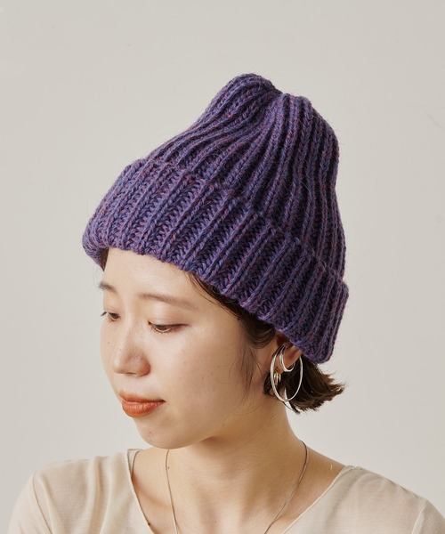 Omekashi（オメカシ）の「HIGHLAND2000 KNITCAP（ニットキャップ/ビーニー・レディース・ライム/ブルー/パープル/キャメル・FREE）」の16枚目の写真