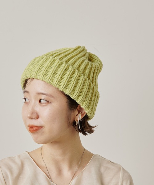 Omekashi（オメカシ）の「HIGHLAND2000 KNITCAP（ニットキャップ/ビーニー・レディース・ライム/ブルー/パープル/キャメル・FREE）」の5枚目の写真